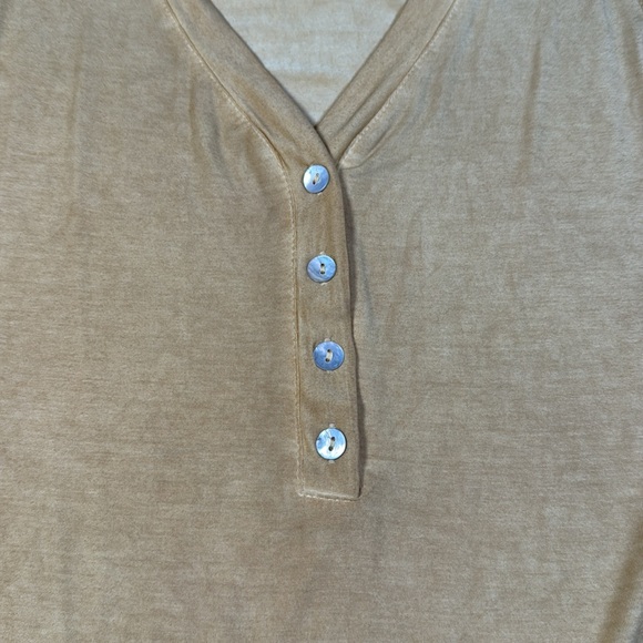 POL Gold Yellow Sleeveless Tank Top Small Vintage Distressed Trashed Look - Picture 4 of 10